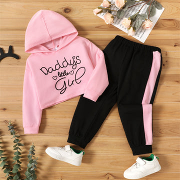 Toddler Girl 2Pc "Daddy's Little Girl" Hoodie and Pants Set